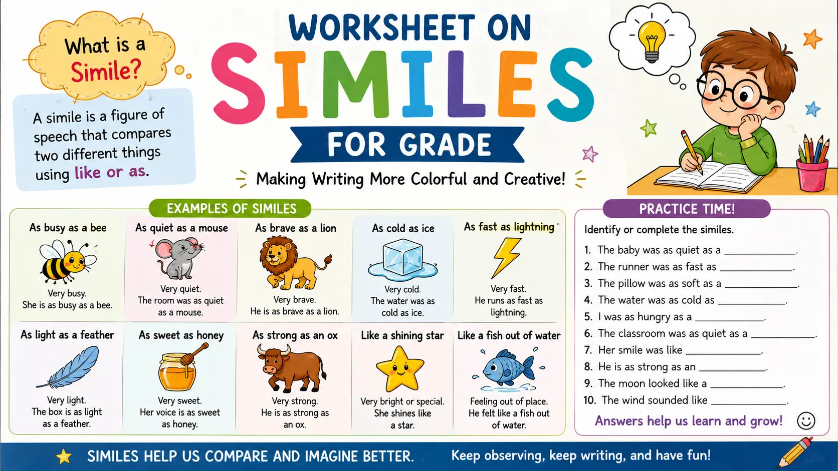worksheet-on-similes-for-grade